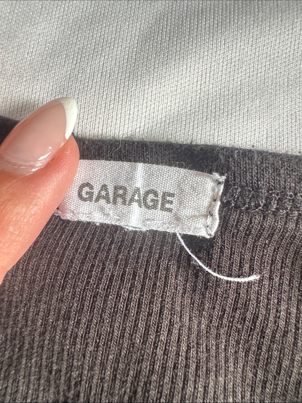 GARAGE Ribbed Cap Sleeve Henley - Picture 2 of 5